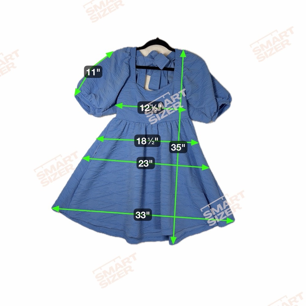Blue Puff Sleeve Dress Free People Womens Daytime Short Mini Dress Blue Size XS - Picture 3 of 10